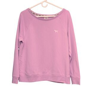 PINK Victoria’s Secrets Lavender/Lilac Cut Out Open Back Sweatshirt Size Small